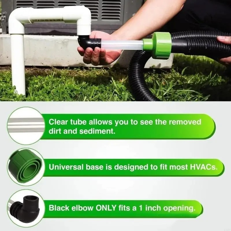 IMM AC Drain Line Cleaner Adapter Evacuates & Unclog AC Drain Line – HVAC to