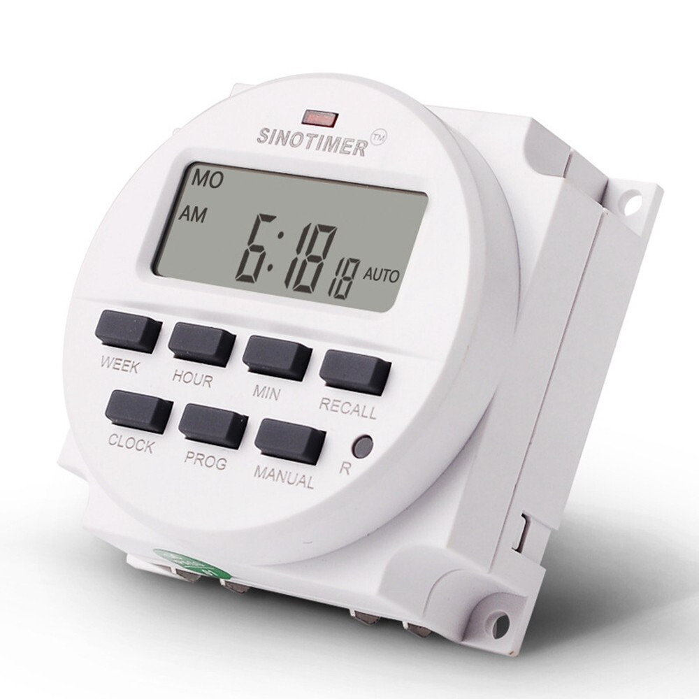 12v Dc Sinotimer Display Tm618h-2 Lcd Digital Timer Programmable Time Switch 2X