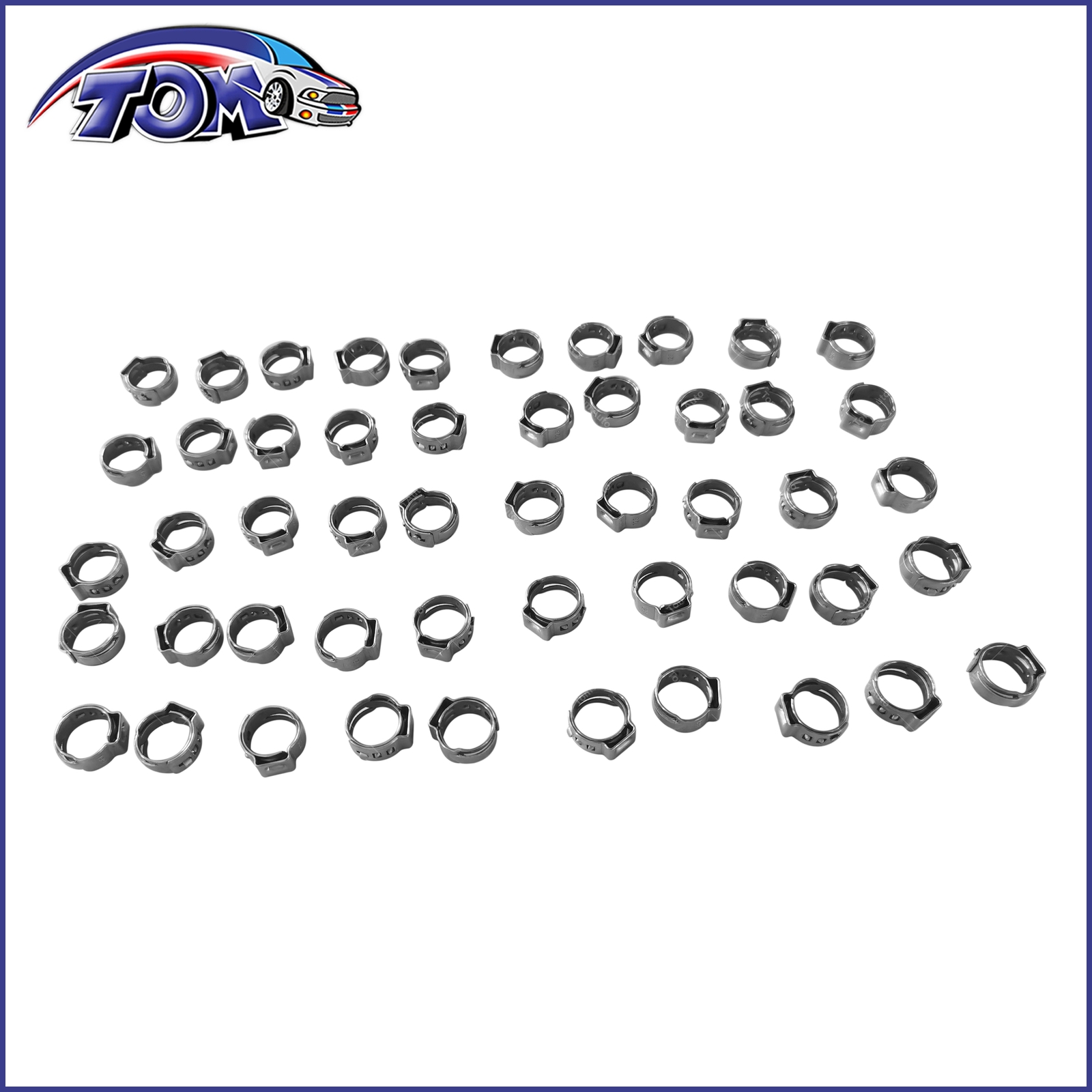 50pcs 1/2″ inch PEX Stainless Steel Clamp Cinch Rings Crimp Pinch Fitting