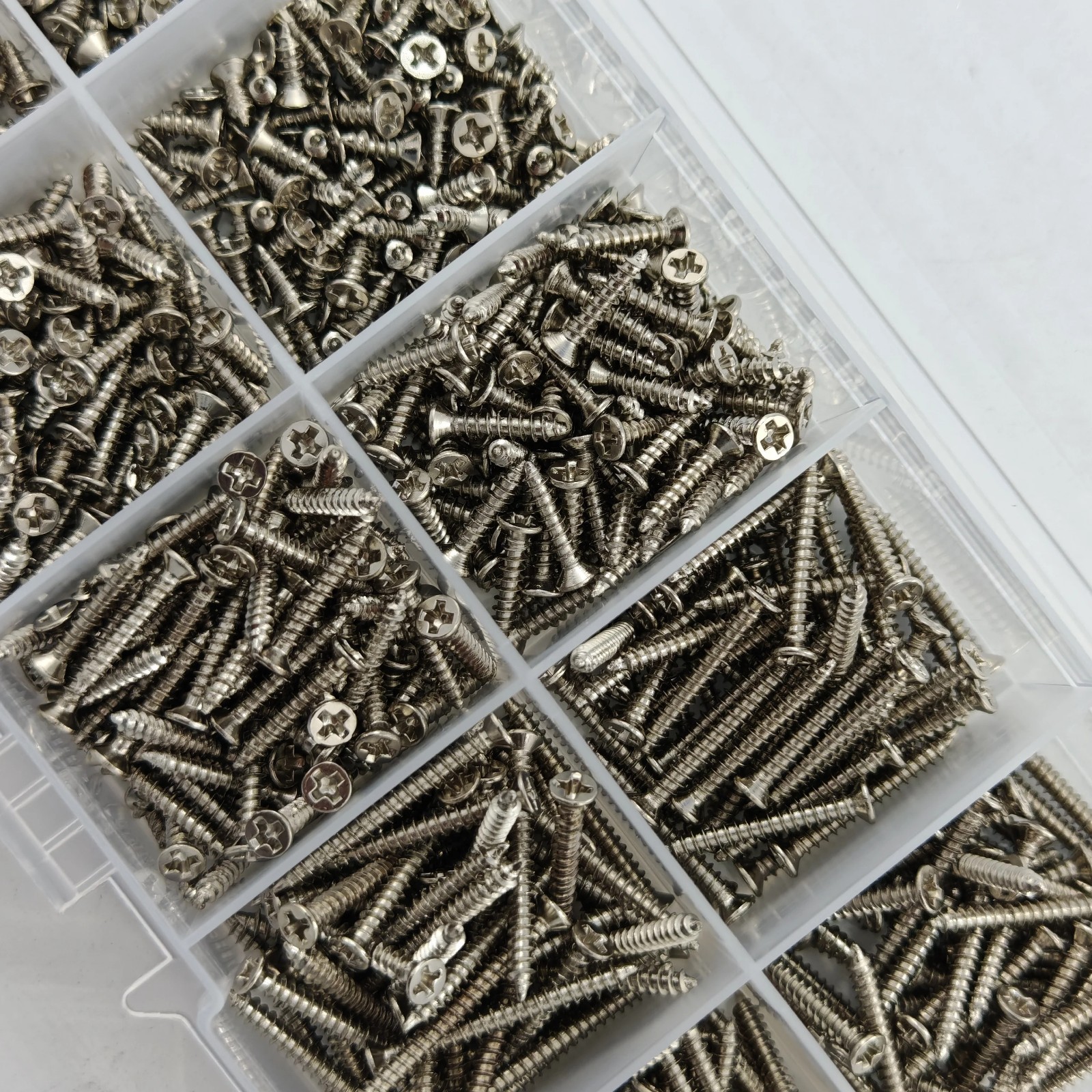 560Pcs Self Tapping Wood Screw Set 8 Sizes M2 Flat Metal Screw Assortment Kit Bo