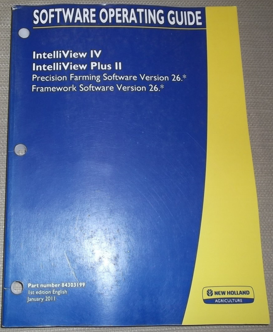 NEW HOLLAND INTELLIVIEW III PLUS II SOFTWARE 26 OPERATING GUIDE MANUAL BOOK