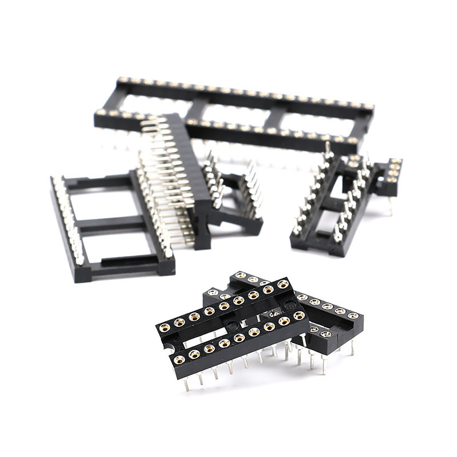 DIP/DIL IC Sockets Chip Socket Round/Flat Pin DIL 6-8-14-16-18-20-24-28-32-40Pin