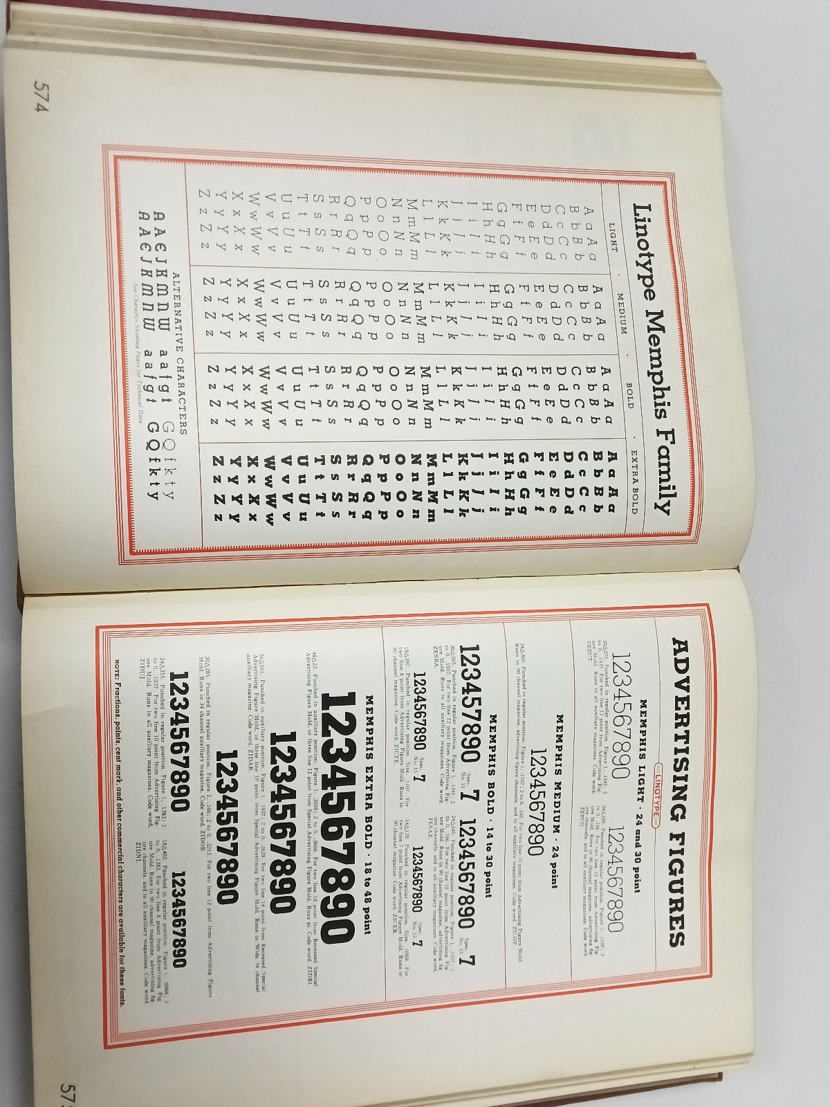 Vintage Typography Book: Specimen Book Linotype faces – “Big Red” 1930
