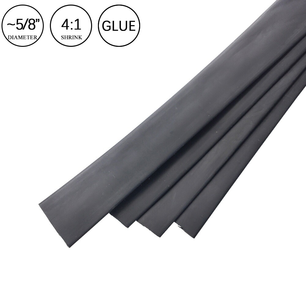 4:1 Heat Shrink Tubing Tube Black Glue Waterproof Dual Wall Wires Wrap