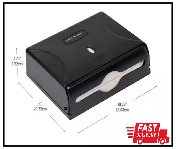 Wall Mount Black Paper Towel Tri-Fold Towel Dispenser
