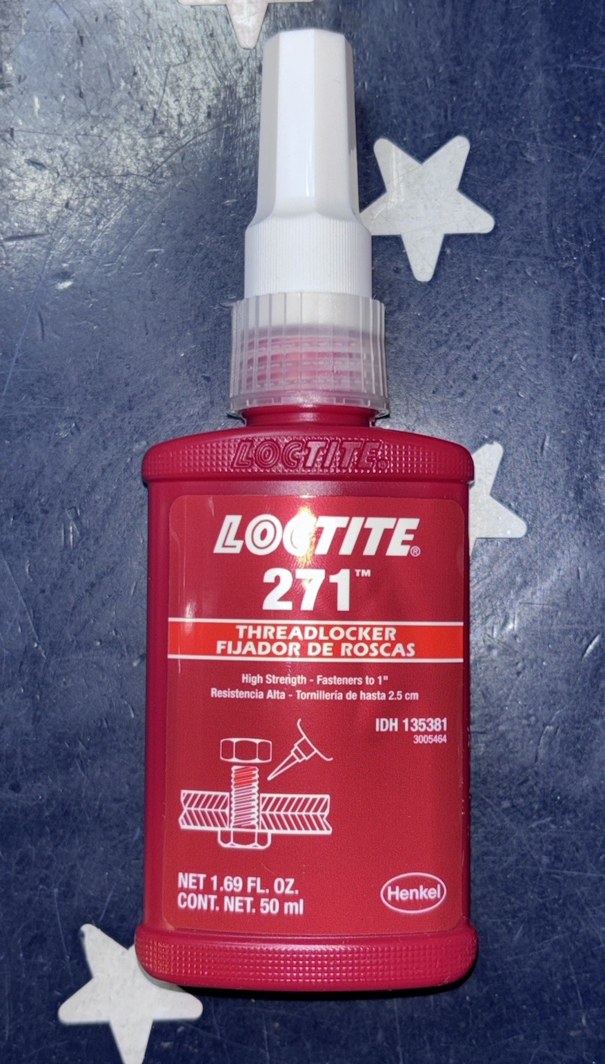 Loctite 271 High Strength Threadlocker 50mL 27131 02/2025