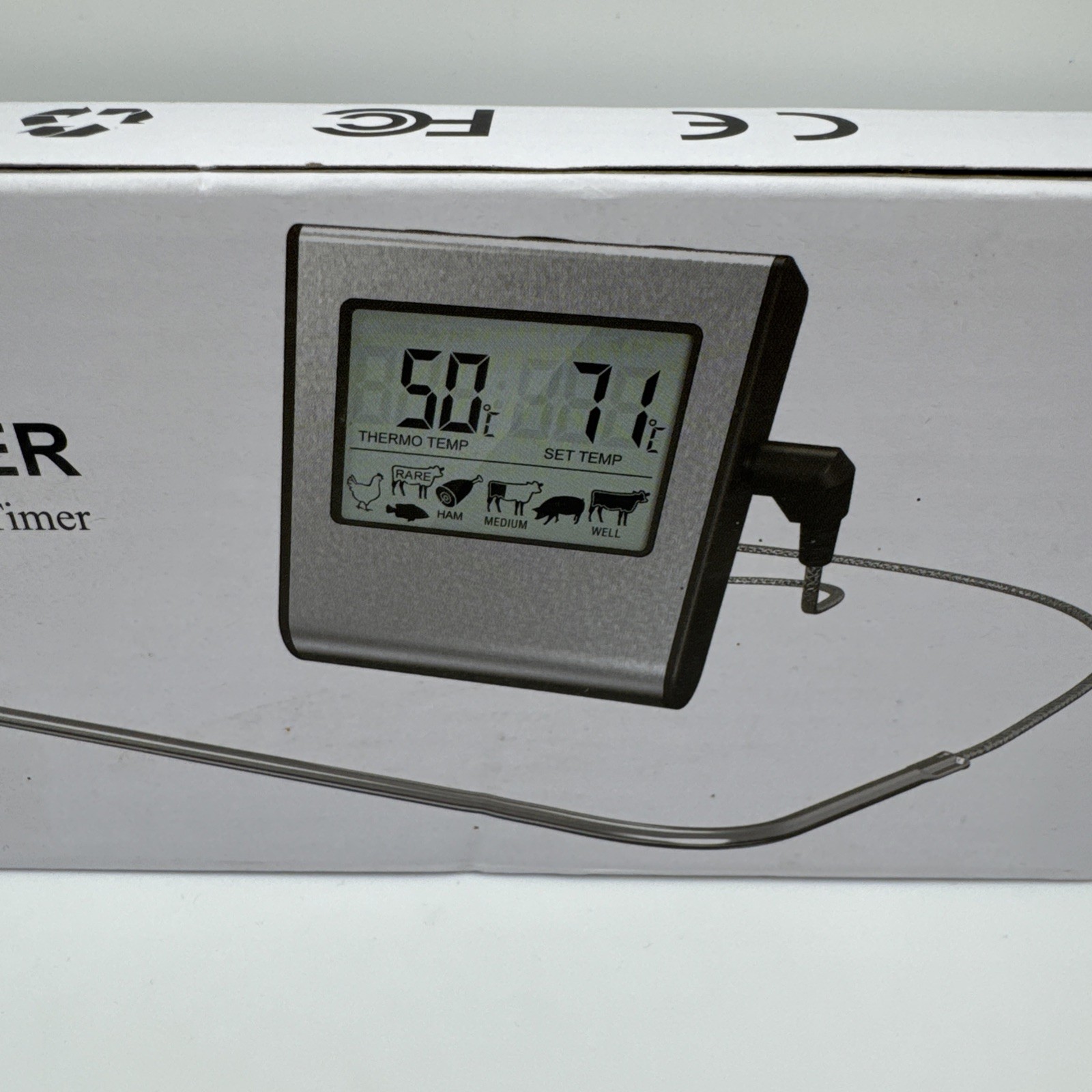 Digital Smart Probe Food Thermometer Backlit LCD Cooking BBQ Smoker Kitchen