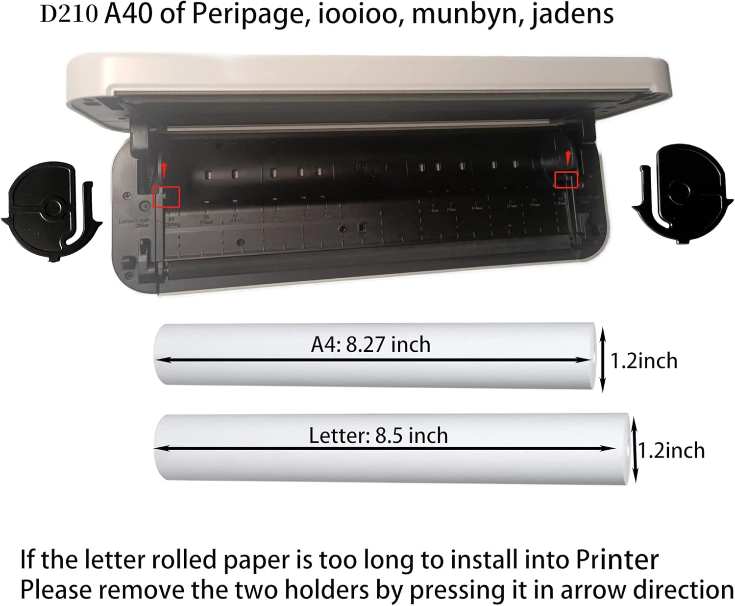 8 rolls (about 200 pages) A4 thermal printer 8 rolls 3 years white