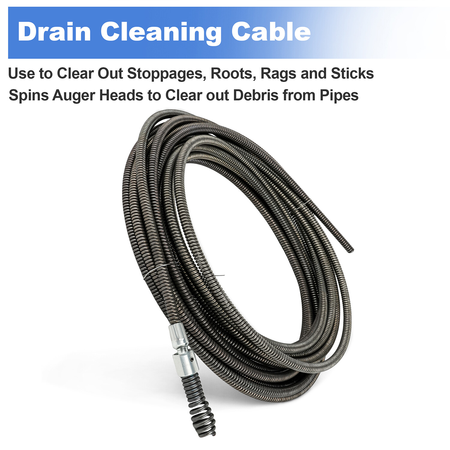 62225 Drain Cleaning Cable, 5/16 In. X 25 Ft.Fits G2037506, 4MY89, 4Z661
