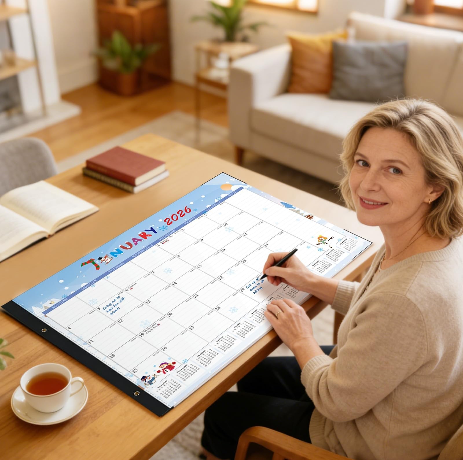 2026 Desk Calendar Large 22×17 – 01/2026-07/2027 Desk Top Calendar 2026 wi