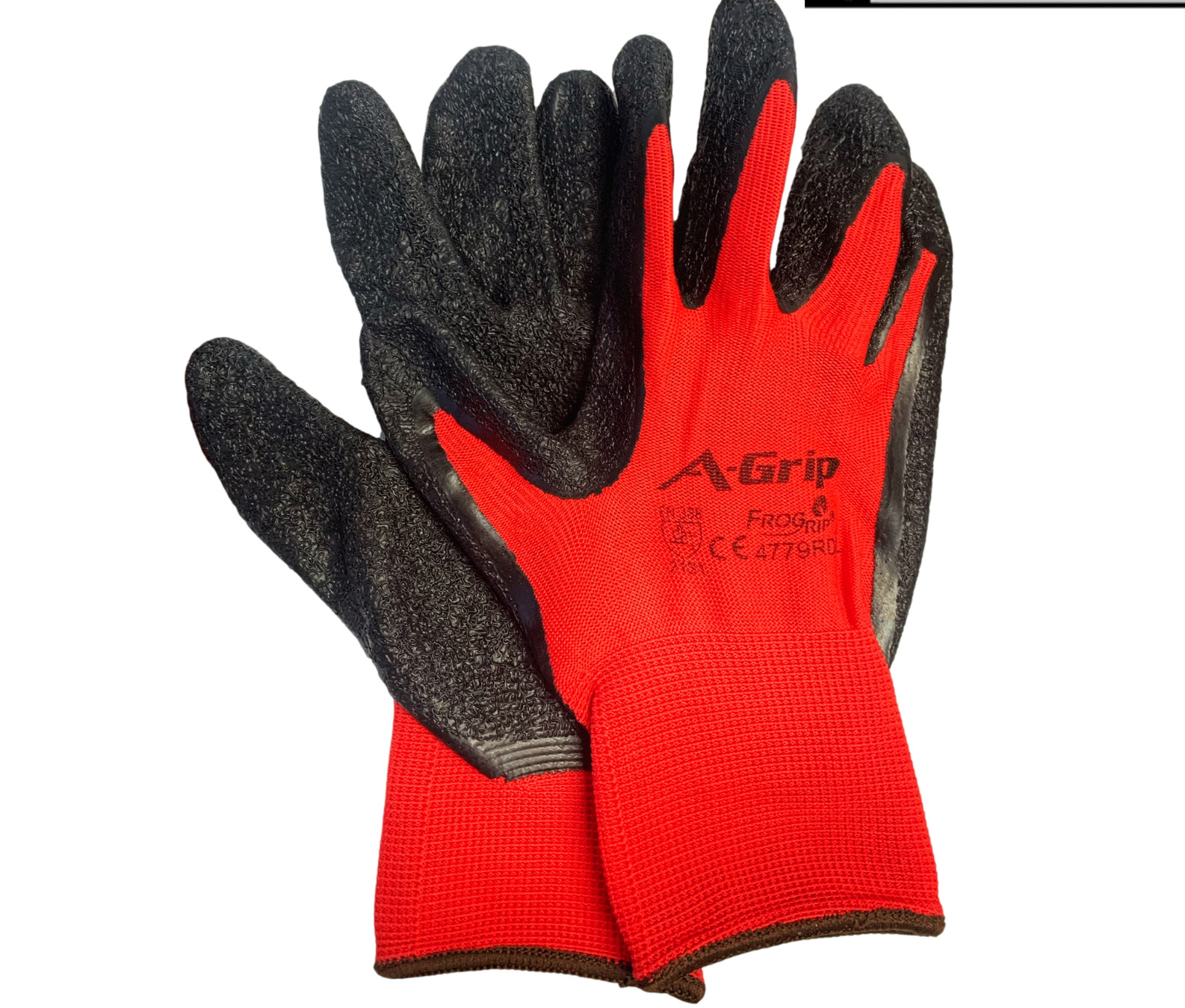 12 Pair A-Grip Red Safety Work Gloves Latex Coated Grip Cut Resistant ALL SIZES