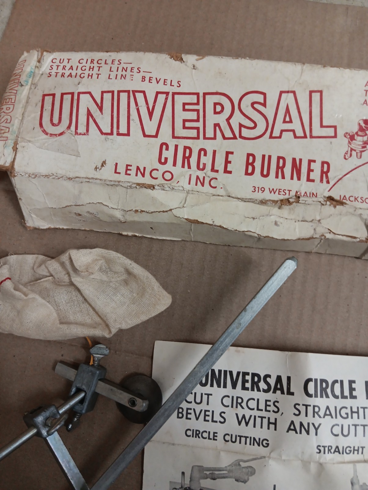 Lenco Universal Circle Burner Vtg Model Cb-20 With Box Manual Acetelyn Torch