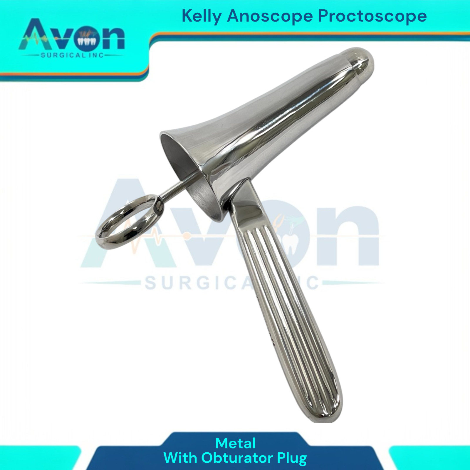 Kelly Anoscope Proctoscope Rectal OB/GYN Urology Instrument with Obturator