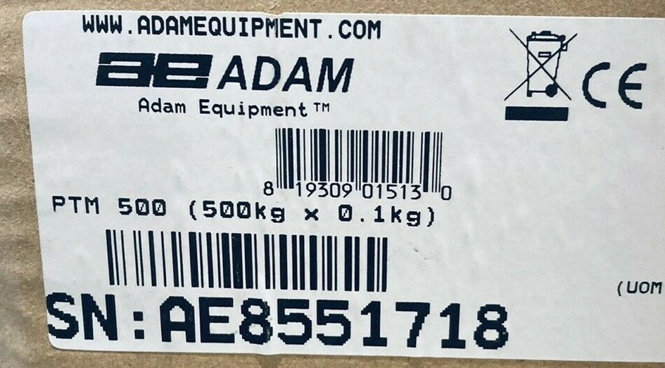 NEW ADAM PTM 500 PLATFORM FLOOR SCALE 500 KG
