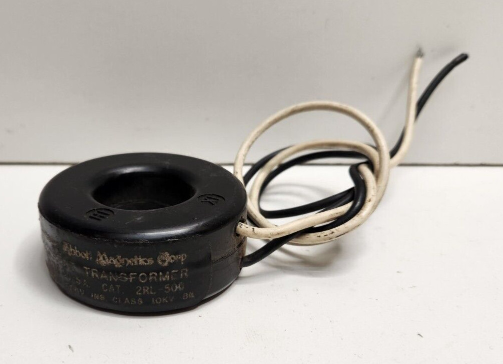 GUARANTEED! ABBOTT MAGNETICS 50:5 CURRENT TRANSFORMER 2RL-500