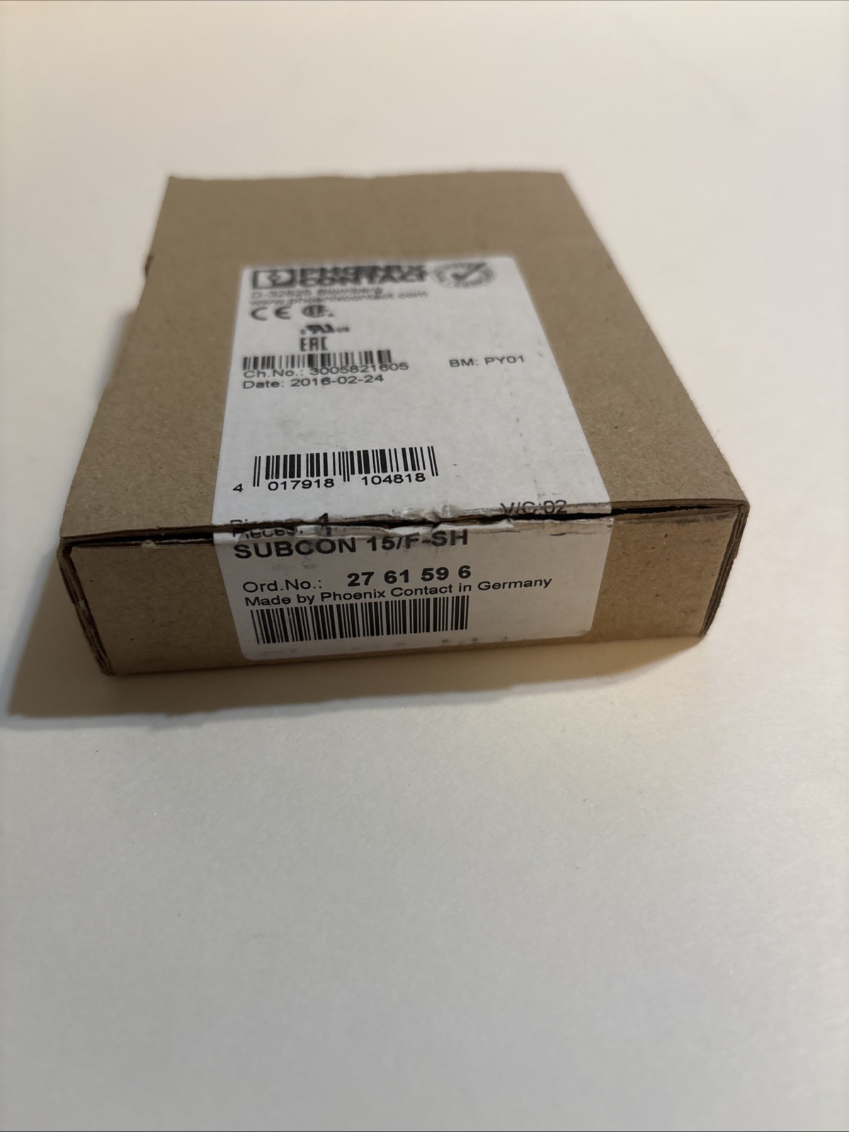 Phoenix Contact D-SUB Bus Connector SUBCON 15/F-SH 2761596 SUBCON 15 No Manual