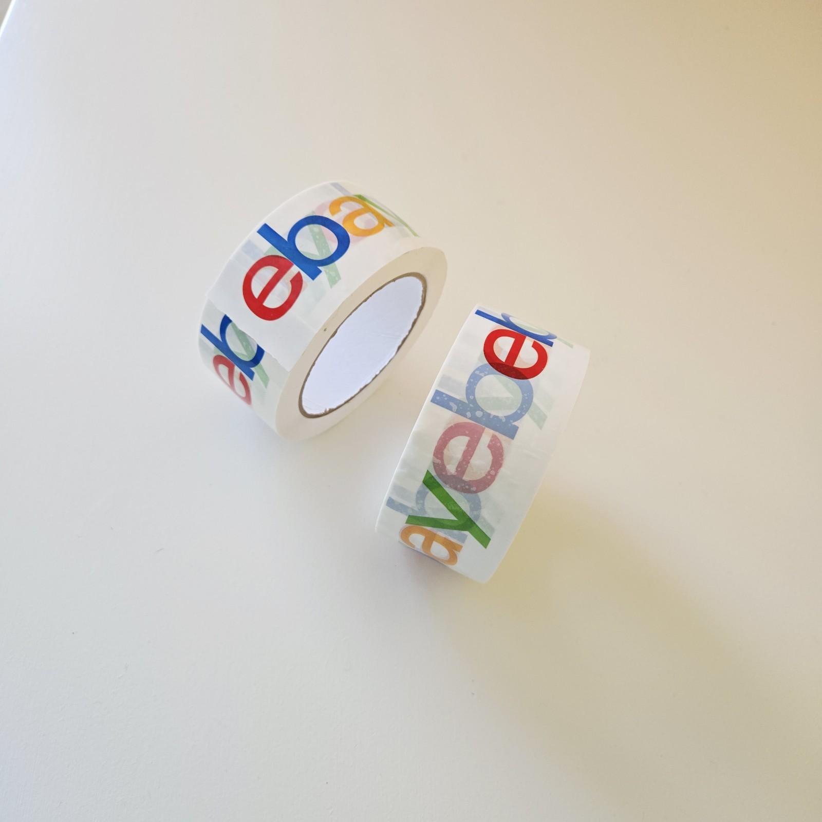 2-ROLLS of eBay Branded Packaging Shipping Tape with Color Logo 75Yds x 2 in.