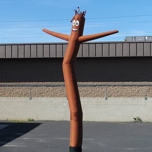 Light Blue 20ft Tall Inflatable Tube Man Air Powered Dancing Guy for Outdoors…