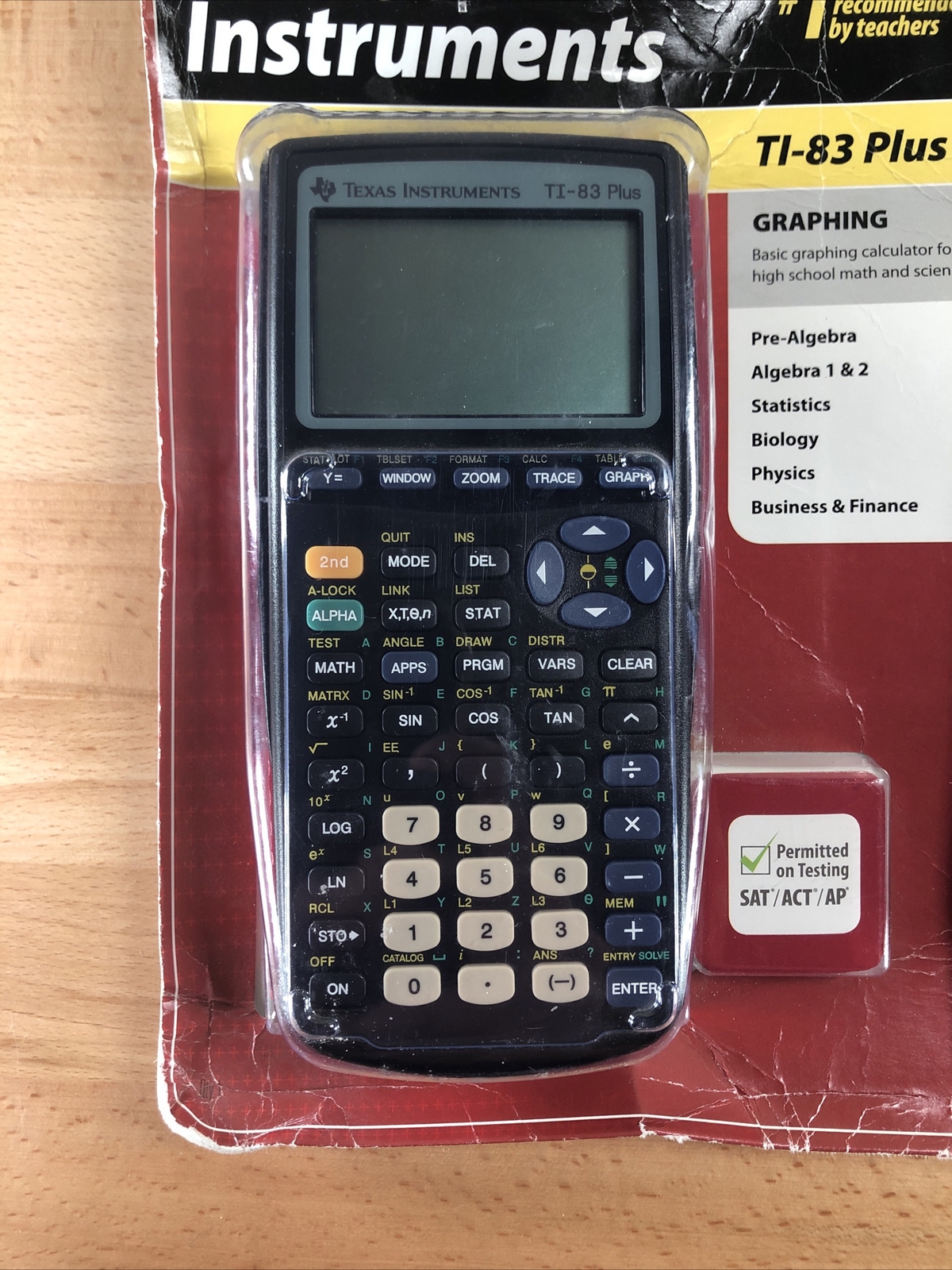 Lot Of 2 Texas Instruments TI-83 Plus Graphing Calculator – Black – NEW SEALED