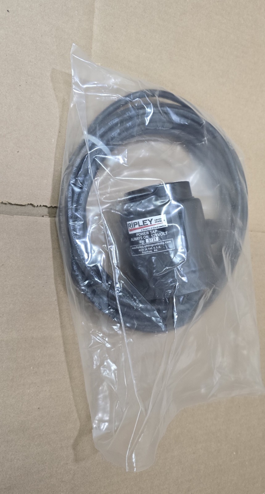 Ripley Always On 120 V Photocell Power Tap Adapter with 20 ft cable PN 5731