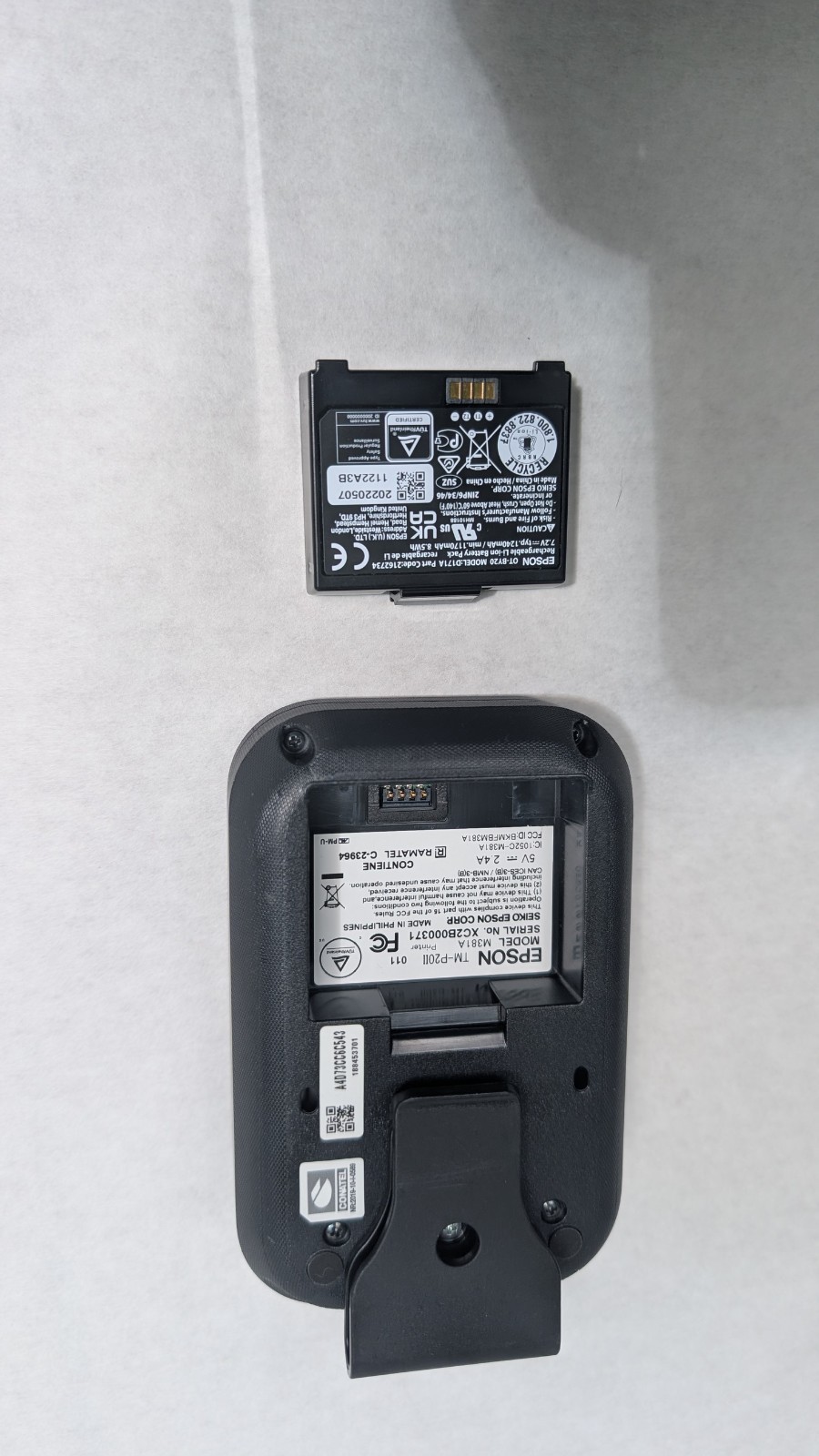 Epson TM-P20II 2″ Wireless Thermal Mobile Receipt Printer with Charing Dock