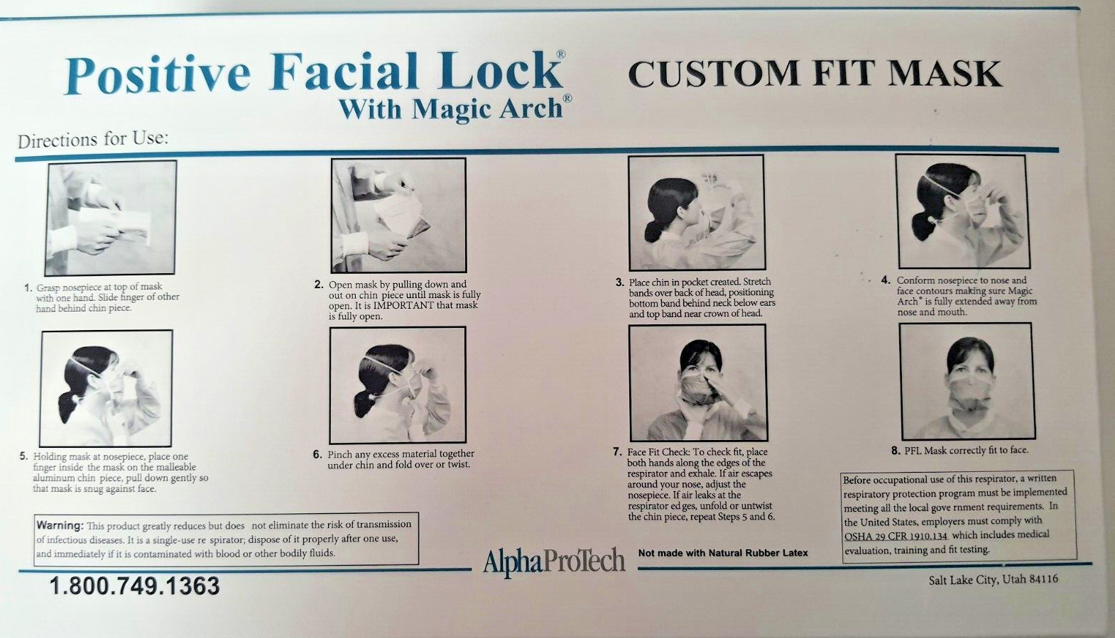 Alpha Protech N95 Respirator NIOSH Approved MADE IN USA 35 MASKS PER BOX