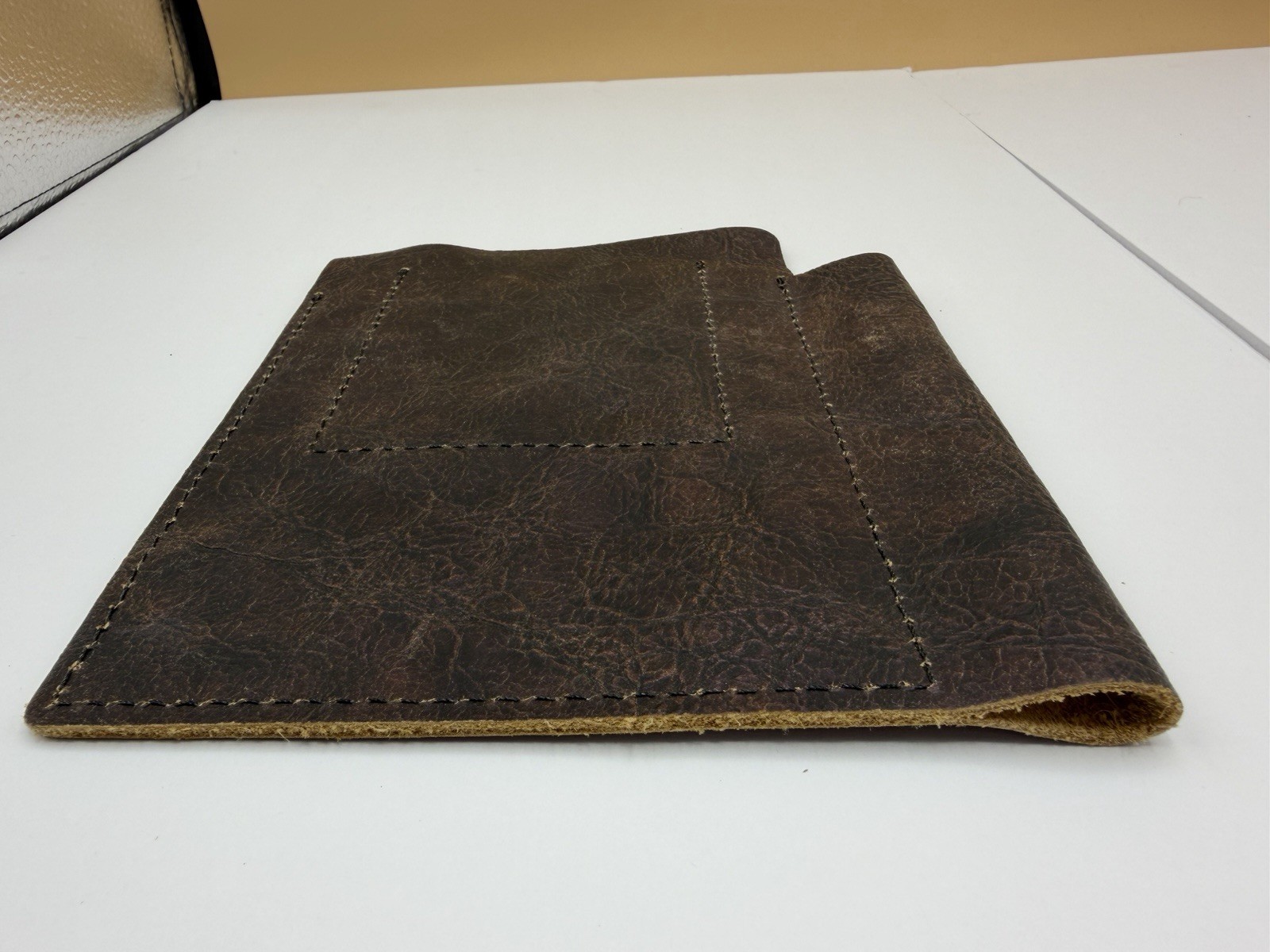 Sojourner Leather Pocket Organizer Notebook Sleeve Pen Holder Burgundy Brown