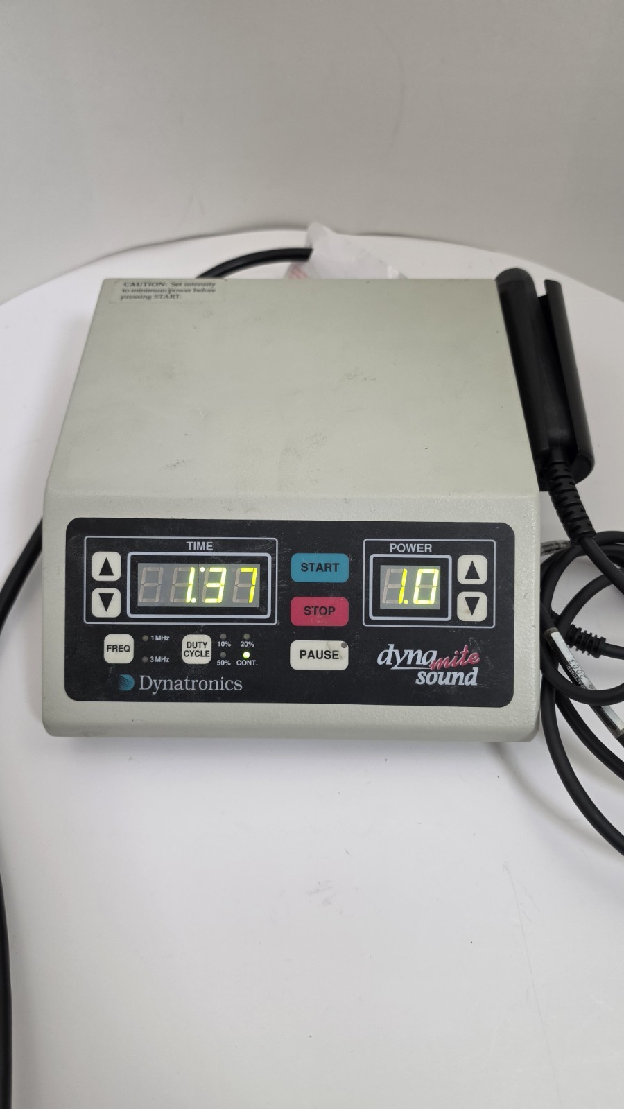 Dynatronics Dynamite Sound D125 Ultrasound Generator W/ 10cm Probe