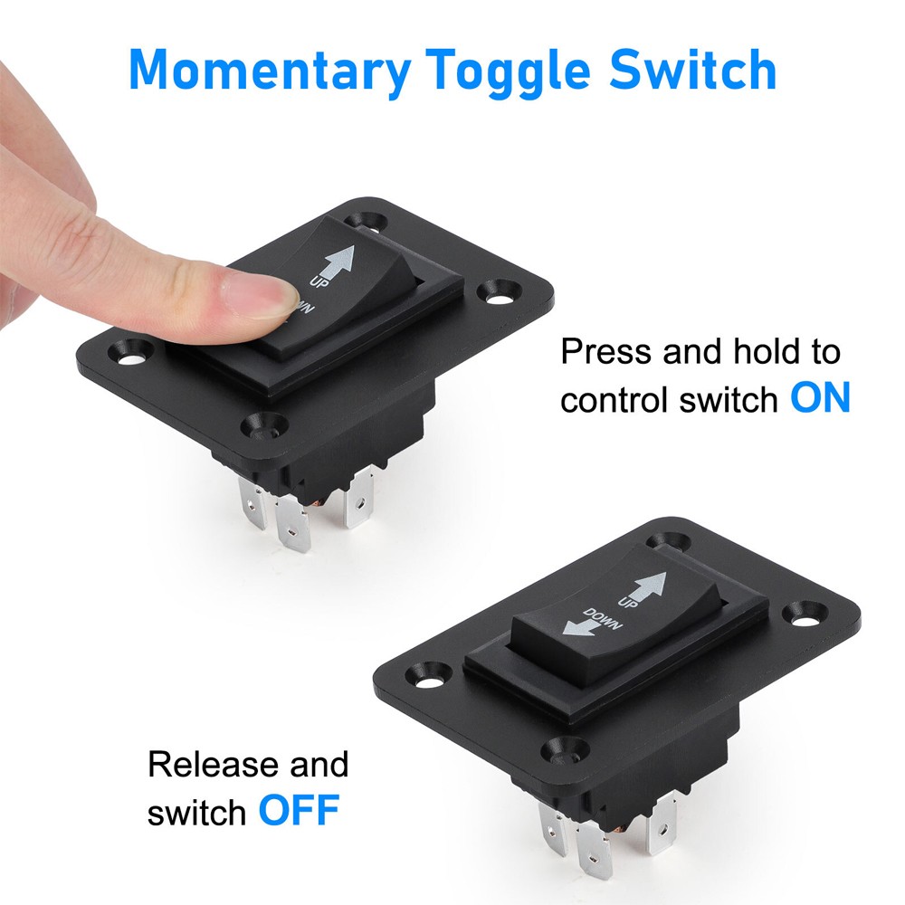 30A DPDT Momentary Reverse Switch Up Down Polarity Reversing Switch for Trailer
