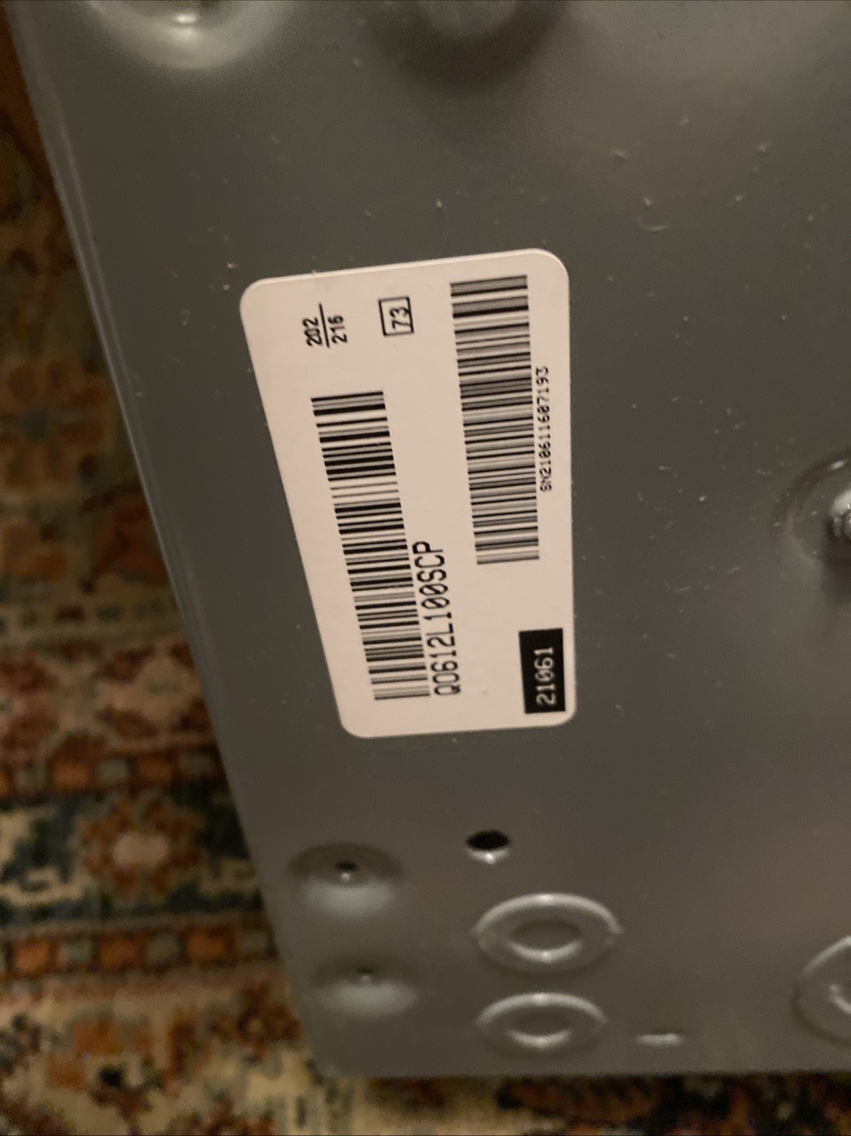 Square D QO816L100SCP 100A 8 Spaces 16 Circuits Main Lug Panel 120/240V