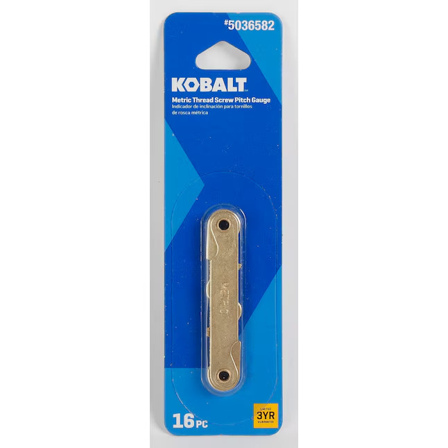 Kobalt 0.35 mm to 3 mm Metric Thread Gauge