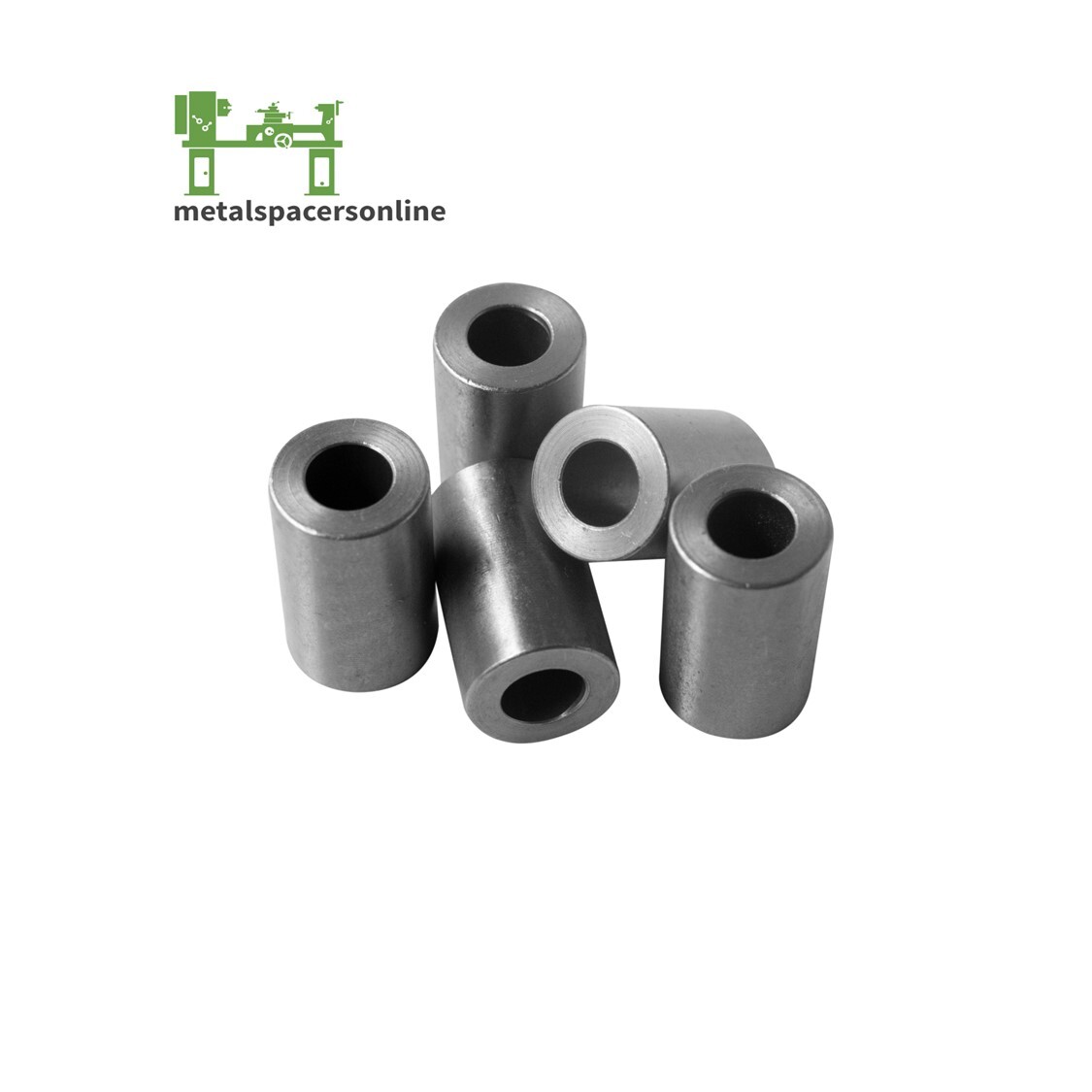 New Mild Steel Spacer Bushing 1″ OD x 3/8″ ID–Fits M10 or 3/8″ Bolts