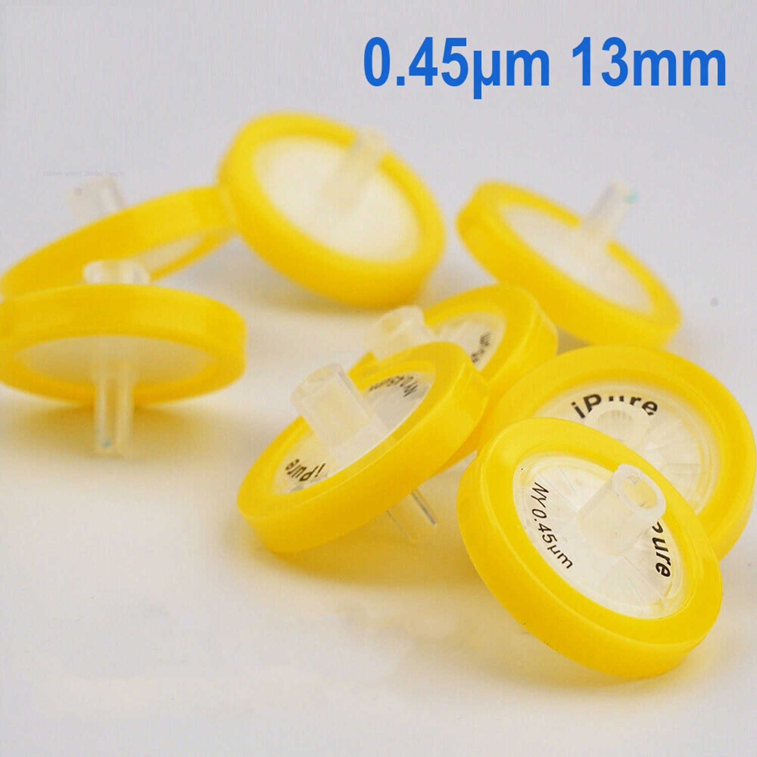 3000PCS Nylon Yellow Syringe Filters 13mm/25mm Diameter; 0.45μm/0.22μm Pore Size