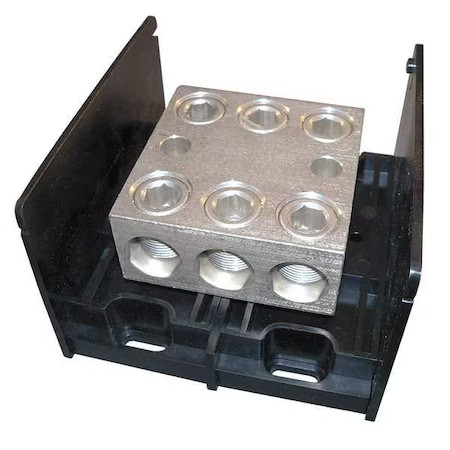 Mersen Mpdb69331 Power Distribution Block, Open, 1 Pole, 1, 260 A Copper,