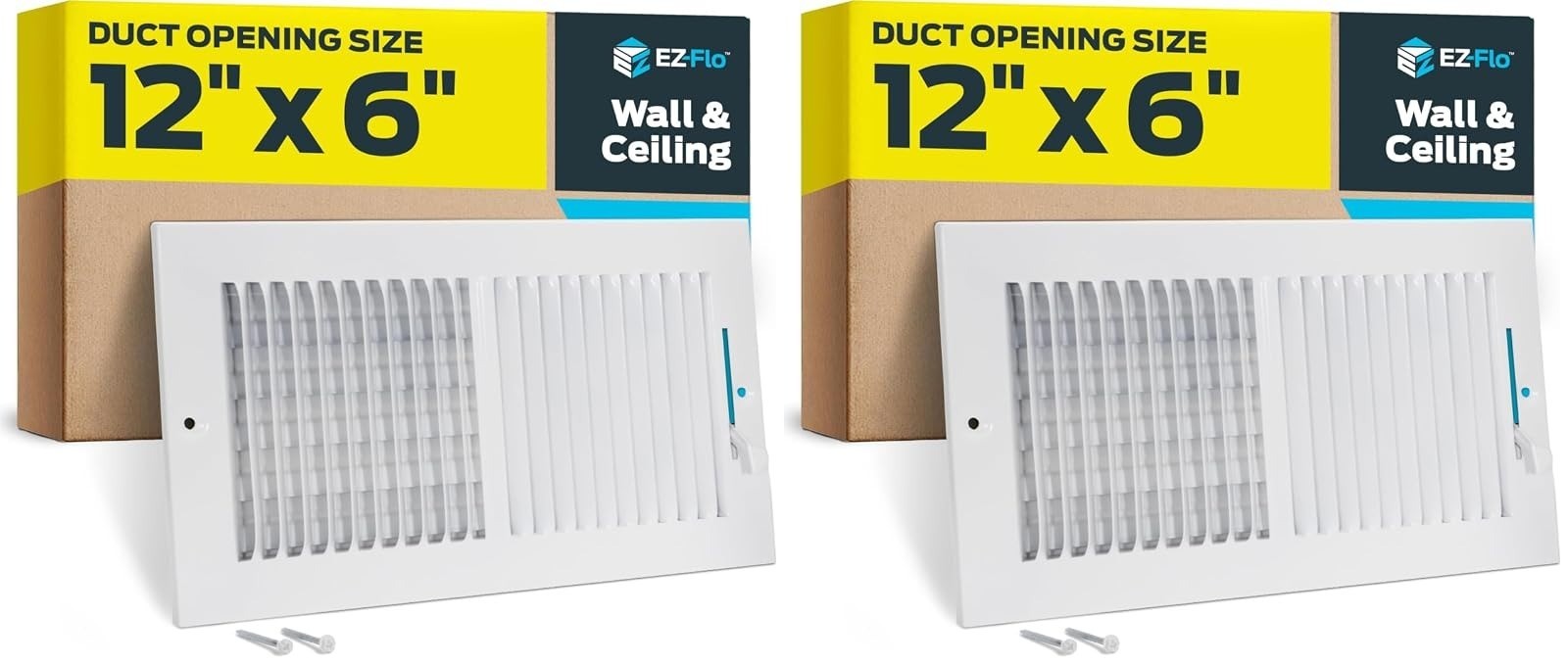EZ-FLO 10 x 4 in HVAC Vent Cover Wall Ceiling Steel Register White