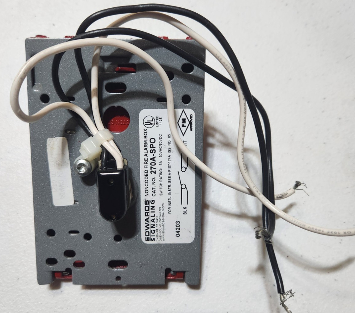 Edwards 270A-SPO Fire Alarm Pull Station Red No Glass Rod Warranty Free Shipping