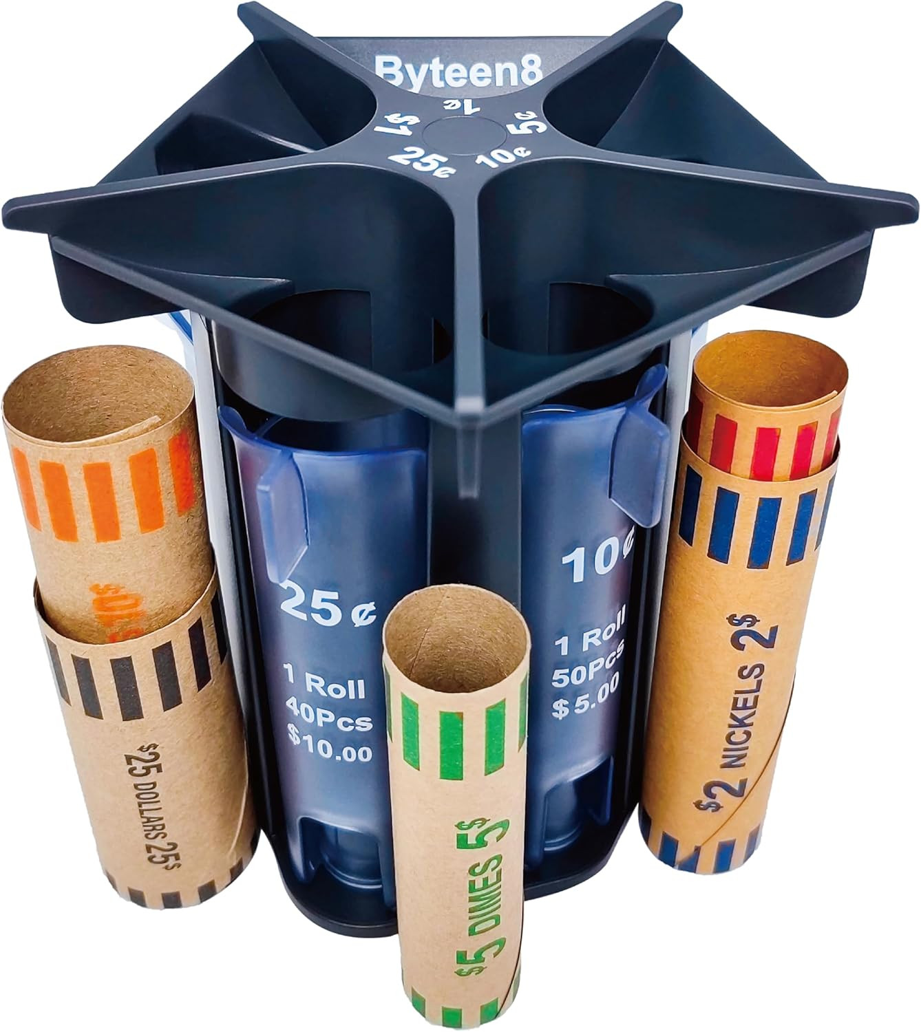Coin Counter Coin Sorter Tube｜Creative 5-In-1 Change Sorter Coin Organizer｜Chang
