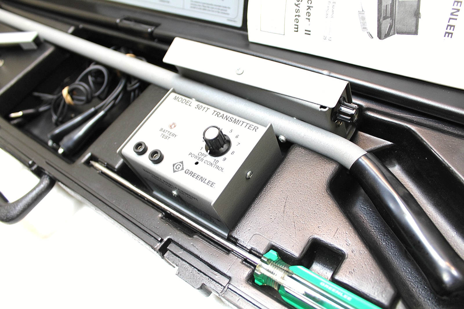 GREENLEE TEMPO 501 TRACKER II CABLE LOCATOR LOCATING SET (100% TESTED)