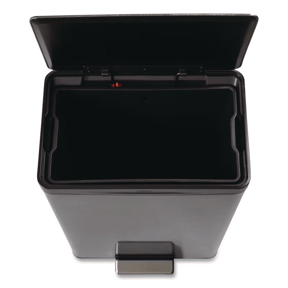 Rubbermaid 2112520 12 gal. Elite Step-On Trash Can – Charcoal S. Steel/Black New