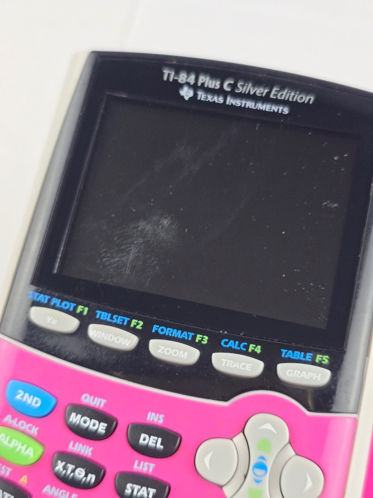 Texas Instruments TI-84 Plus C Silver Edition Graphing Calculator W/Cover – Pink