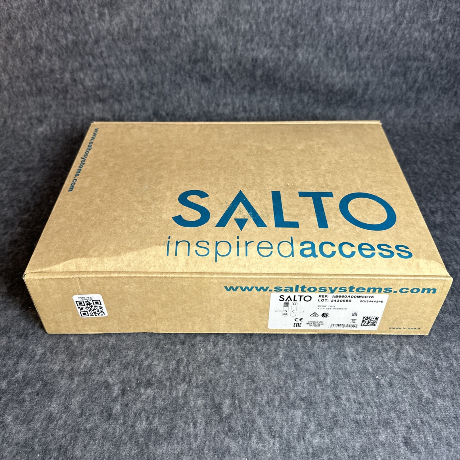 Salto XS4 KEYPAD Entry Lock with Key Override Ai6xx W0BK AB660A00IM38YK NEW OPEN
