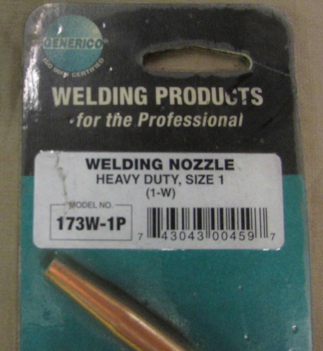 New Generico Genstar Heavy Duty Welding Nozzle 173W-1P Size 1 (1-W)