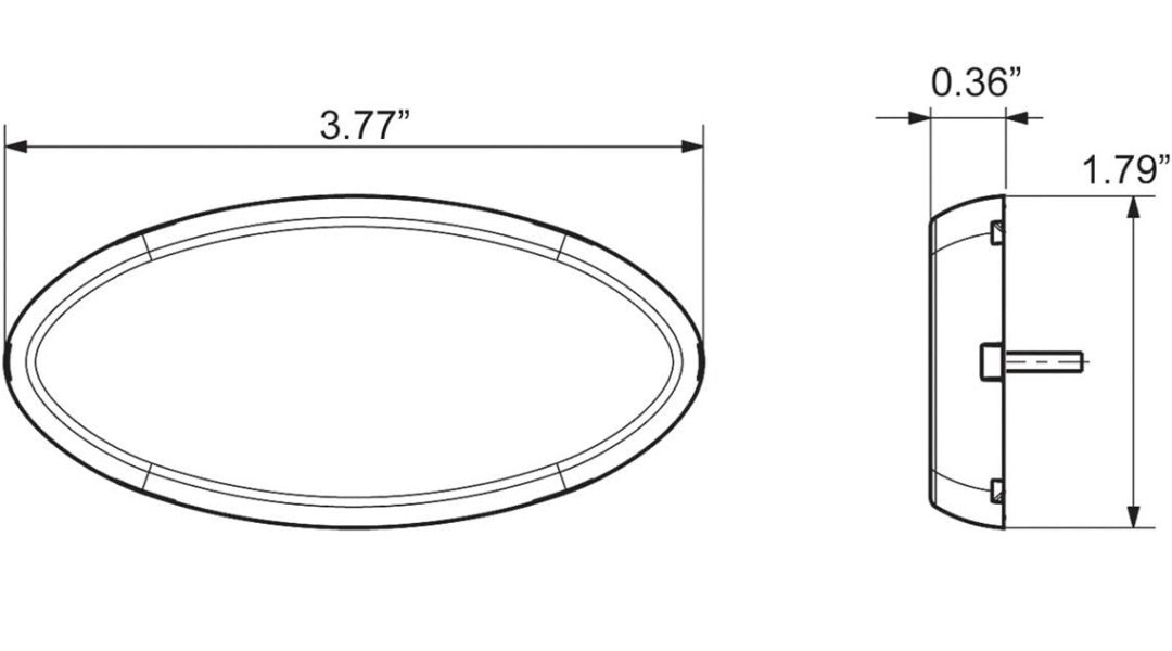 Optronics Oval LED Marker Light Amber RV Single Diode Clerance