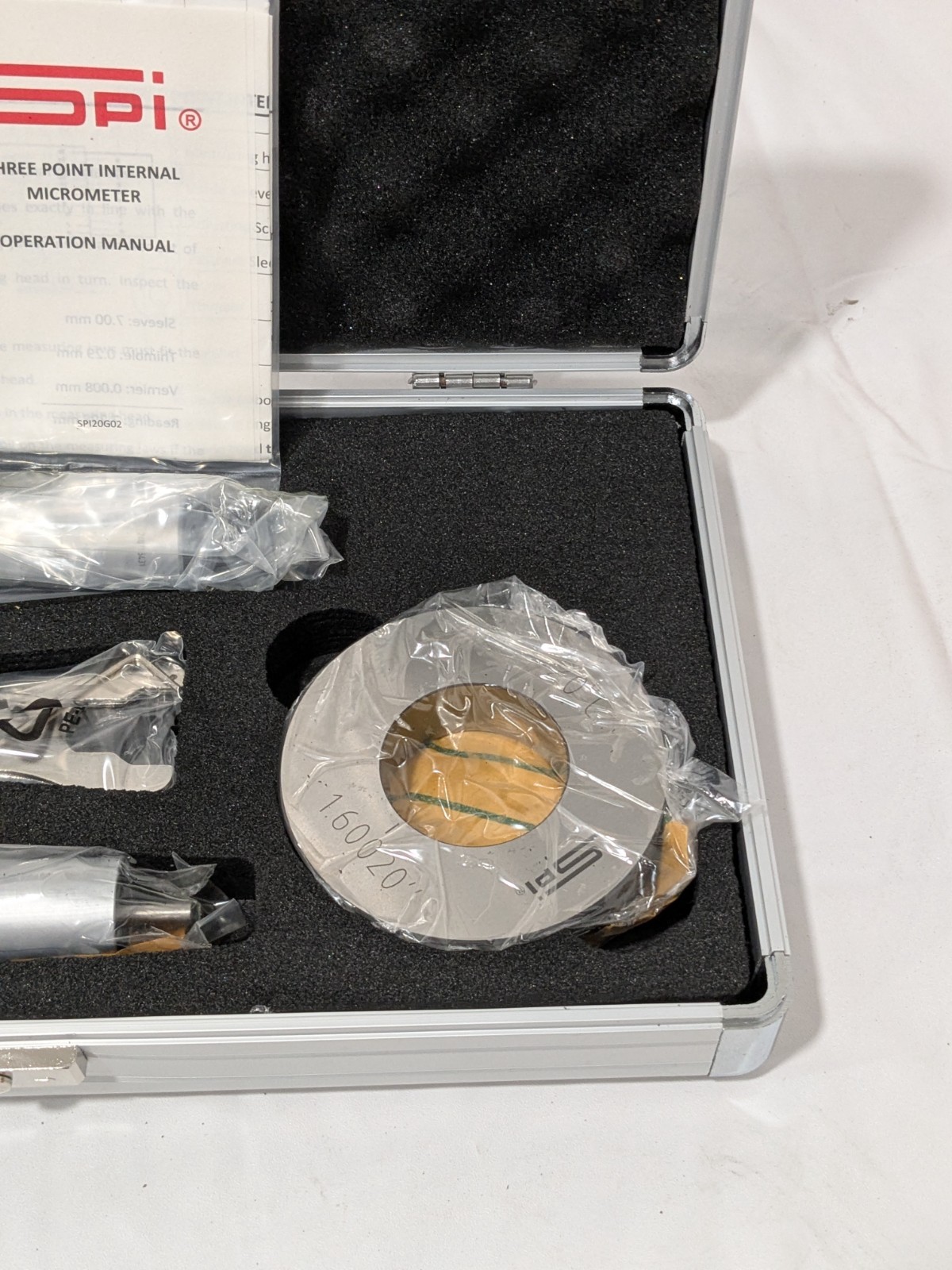 SPI Mechanical Hole Micrometer: 1.6000 to 2.0000" Range 21-907-1