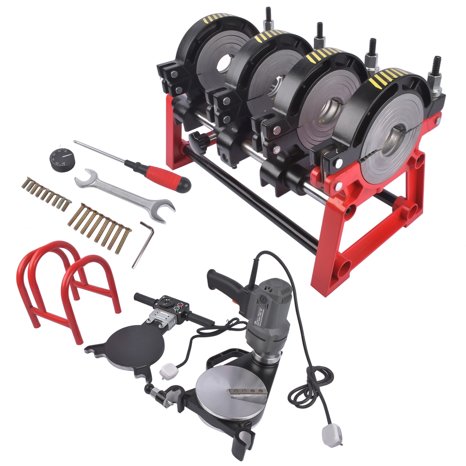 1x Manual Piping Pipe Fusion Welder 4 Clamps PE PP PB PVDF HDPE 63-160MM 300°c