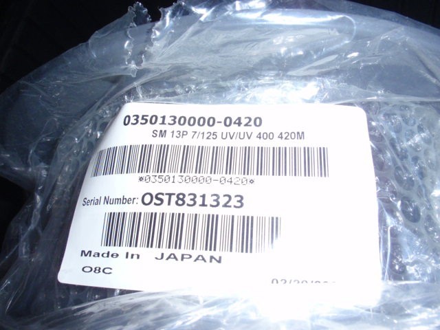 290meter Fujikura Panda Polarization Maintaining PM Fiber SM13-P-8/125-UV/UV-400