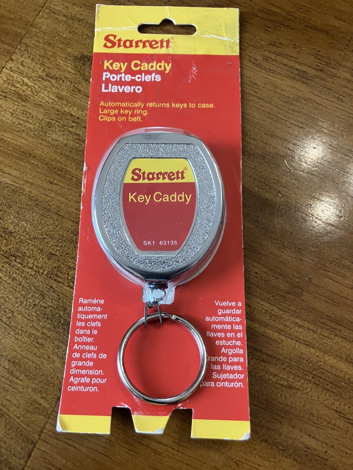 Starrett SK1 63135 Series Heavy Duty Retractable Key Caddy with Belt Clip