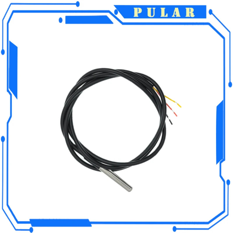 Waterproof Digital Temperature Sensor Cable 100CM DS18B20 Probe Stainless Steel
