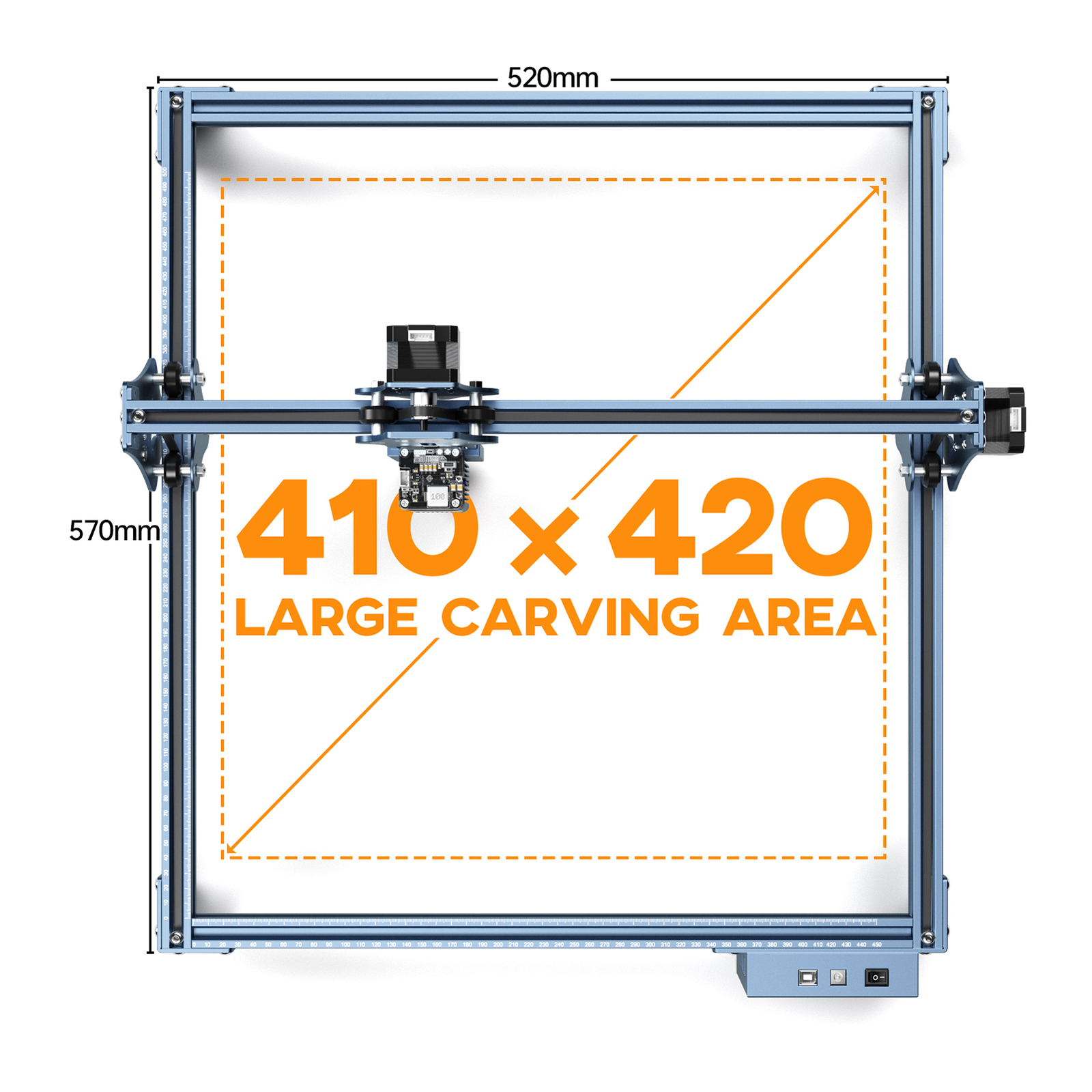 SCULPFUN S9 90W Effect CNC Laser Engraving Cutting Machine 410x420mm Engraver US