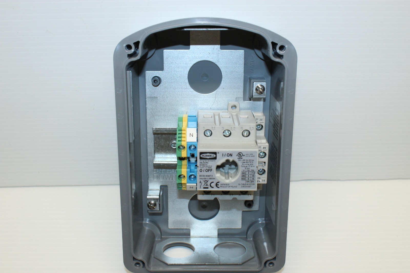Hubbell Wiring Device-Kellems Hblds30ac Disconnect Switch, Nonfusible, 3Pst,
